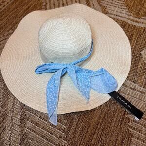 Tahari Blue Ribbon Floppy Hat